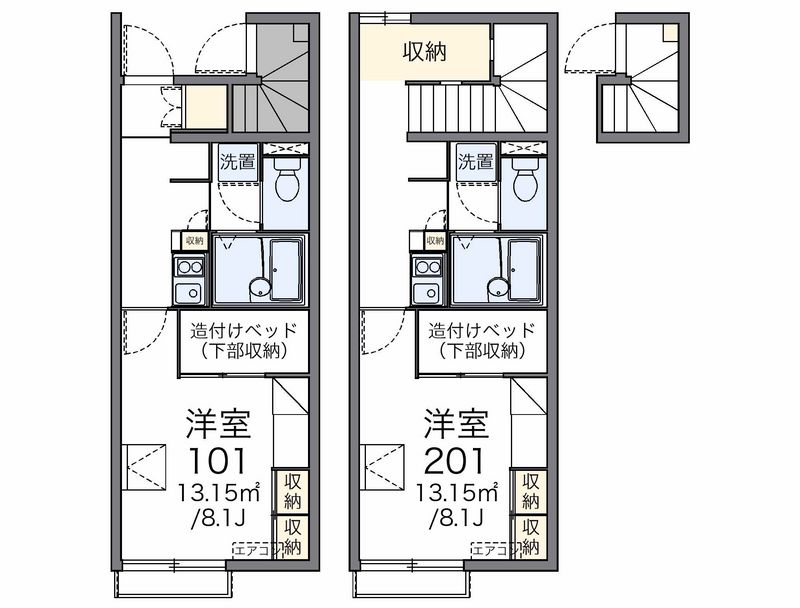 レオパレスサニーロコ 間取図