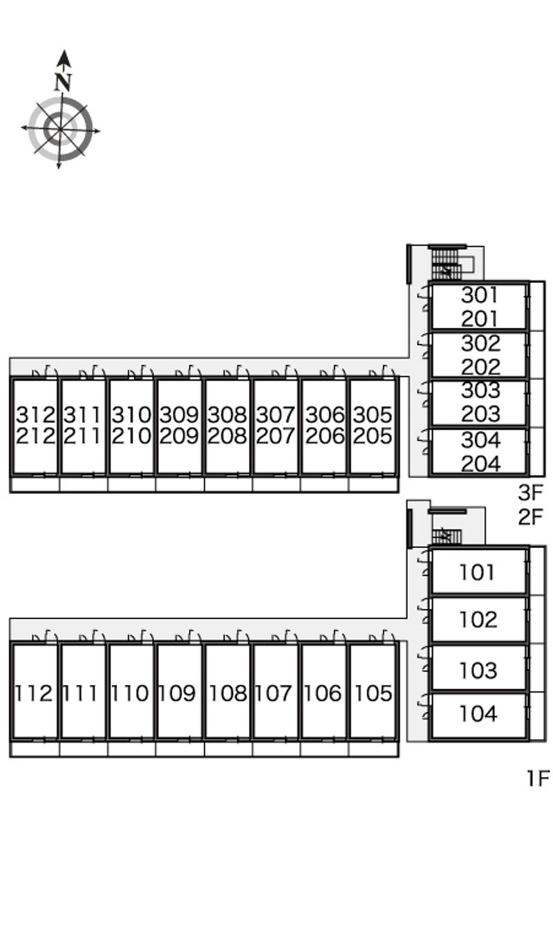 レオパレスコスモスⅡ 間取配置図