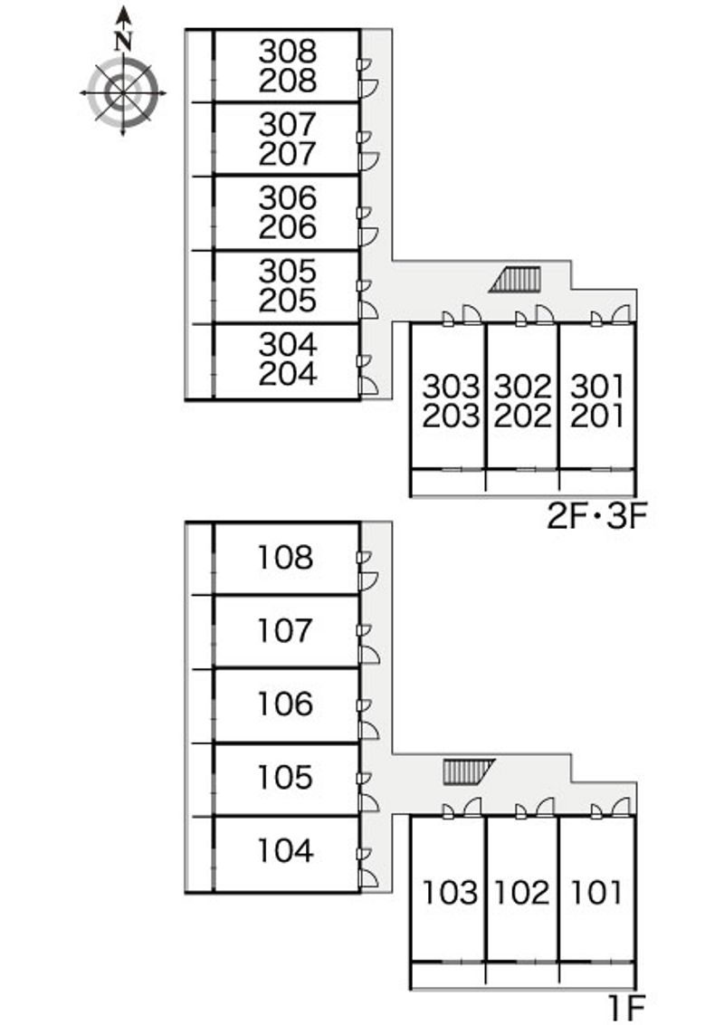 レオパレスカナサラ 間取配置図