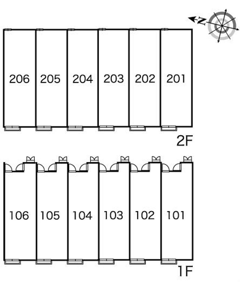 レオパレスイーストビレッジ１ 間取配置図