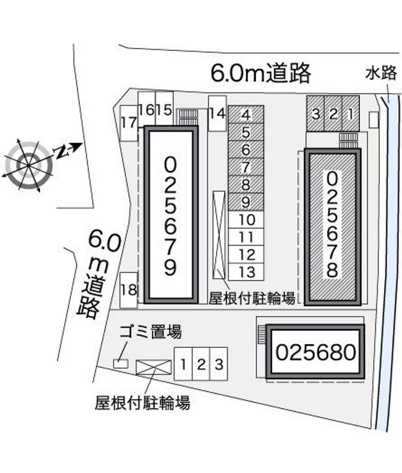 レオパレスアルモニ１番館 配置図