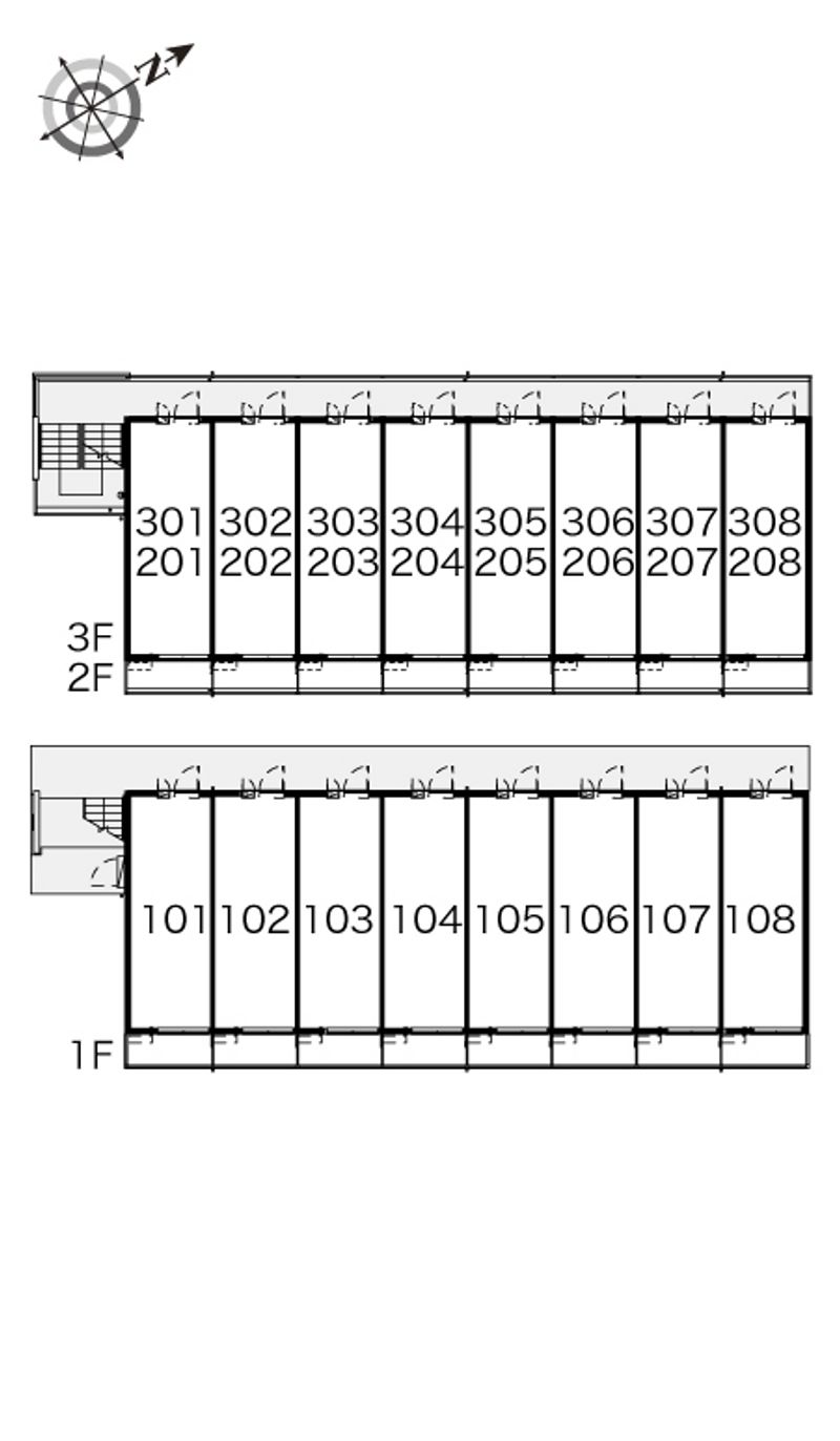レオパレスさくらⅡ 間取配置図