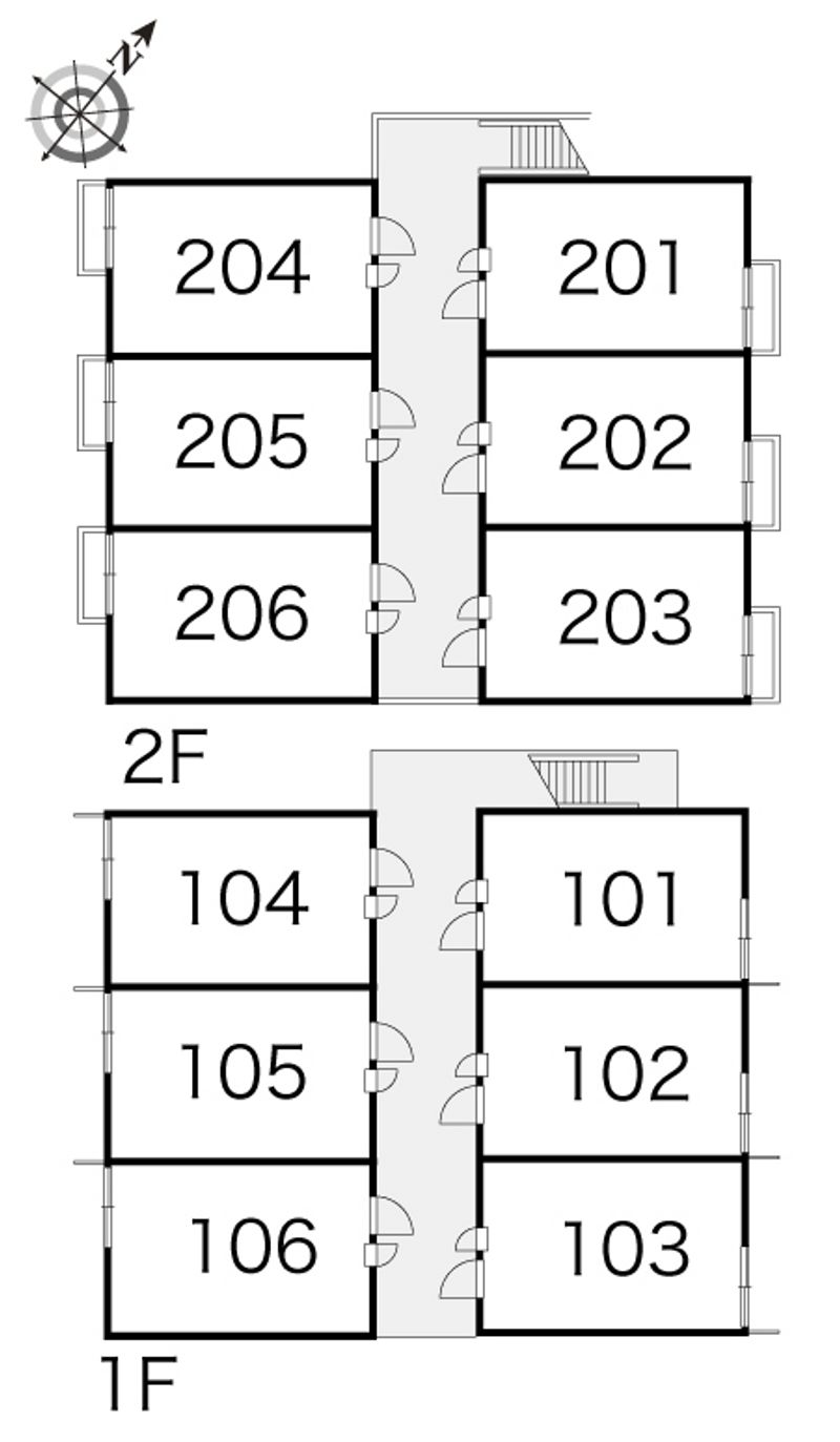 レオパレス鶴 間取配置図