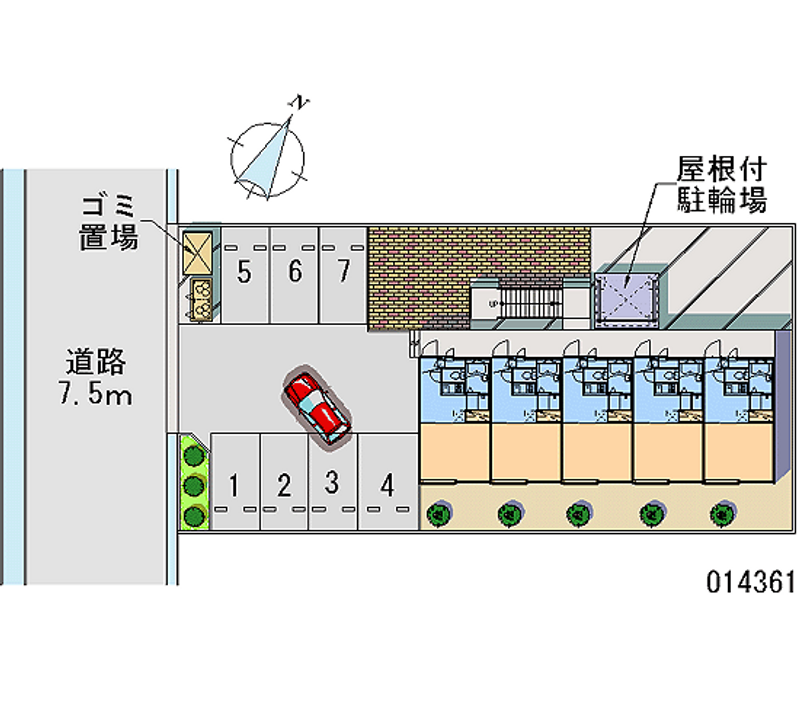 レオパレスミレナリス 月極駐車場