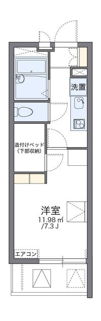 レオパレスうつくし 間取り図