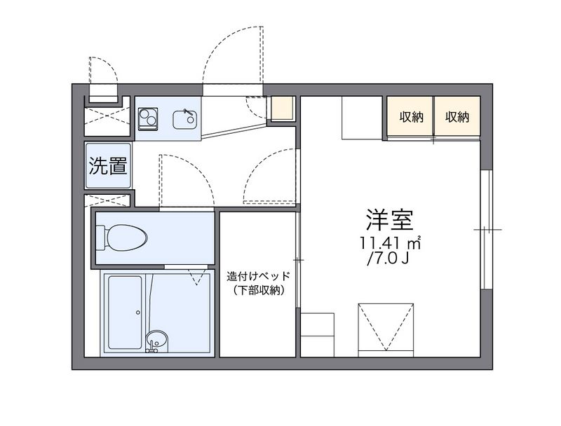 レオパレスドミールブラシェ 間取図