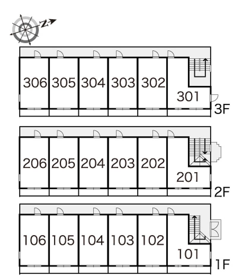 レオパレス二色の浜Ａ 間取り配置図