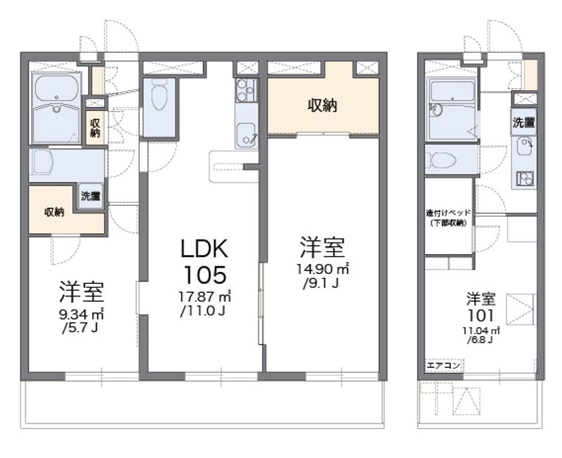 レオパレスアークハウス 間取図