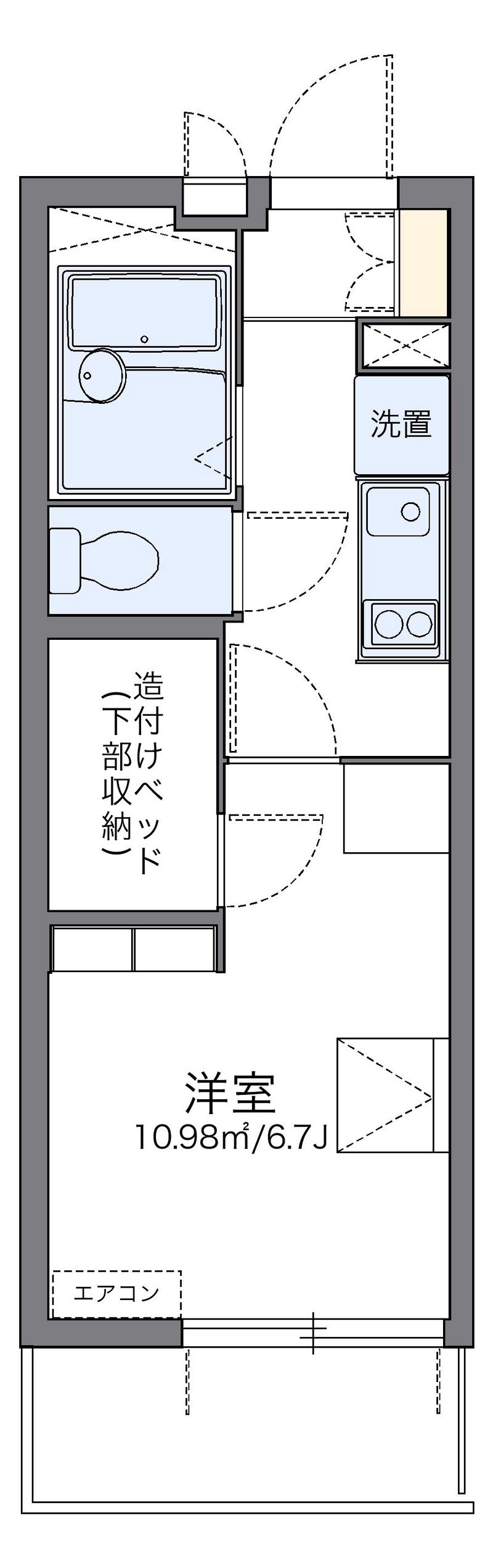 レオパレス住吉 間取図