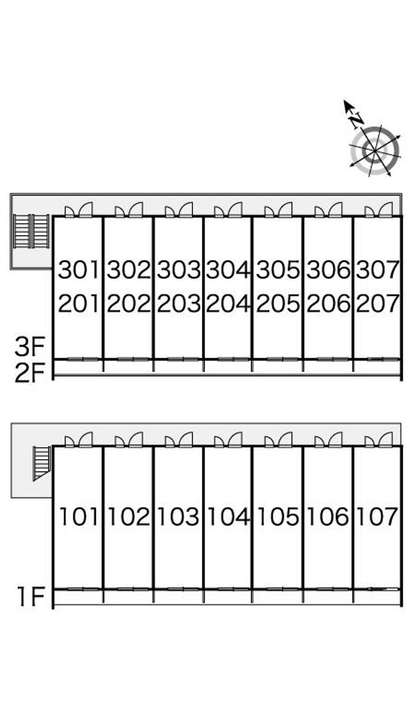 レオパレスＦＵＪＩＴＳＵＫＡ 間取配置図