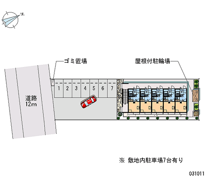 レオパレスボヌールⅡ 月極駐車場