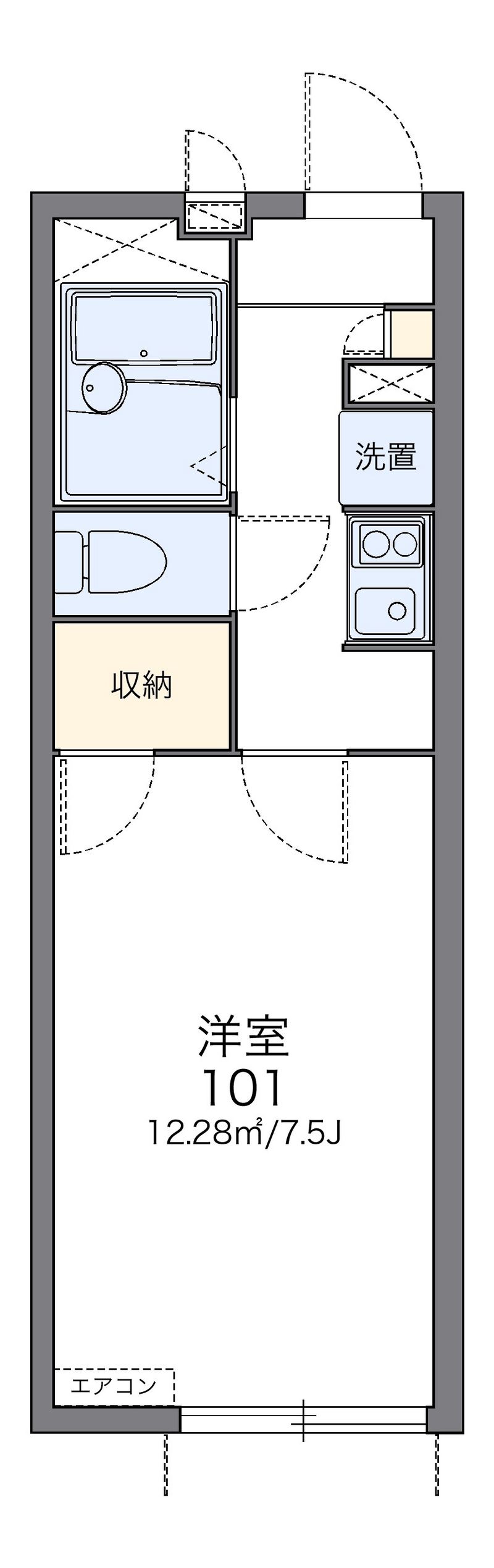 レオパレスアムールⅡ 間取図