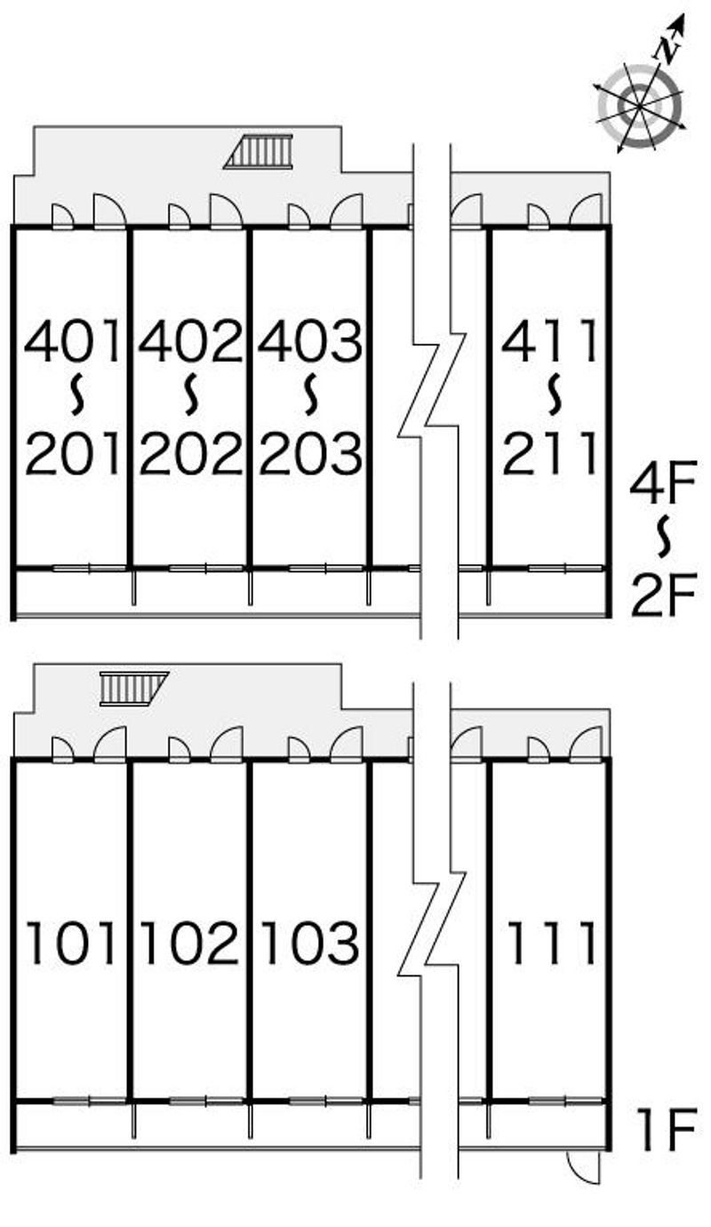 レオパレスヴィラ高須 間取配置図