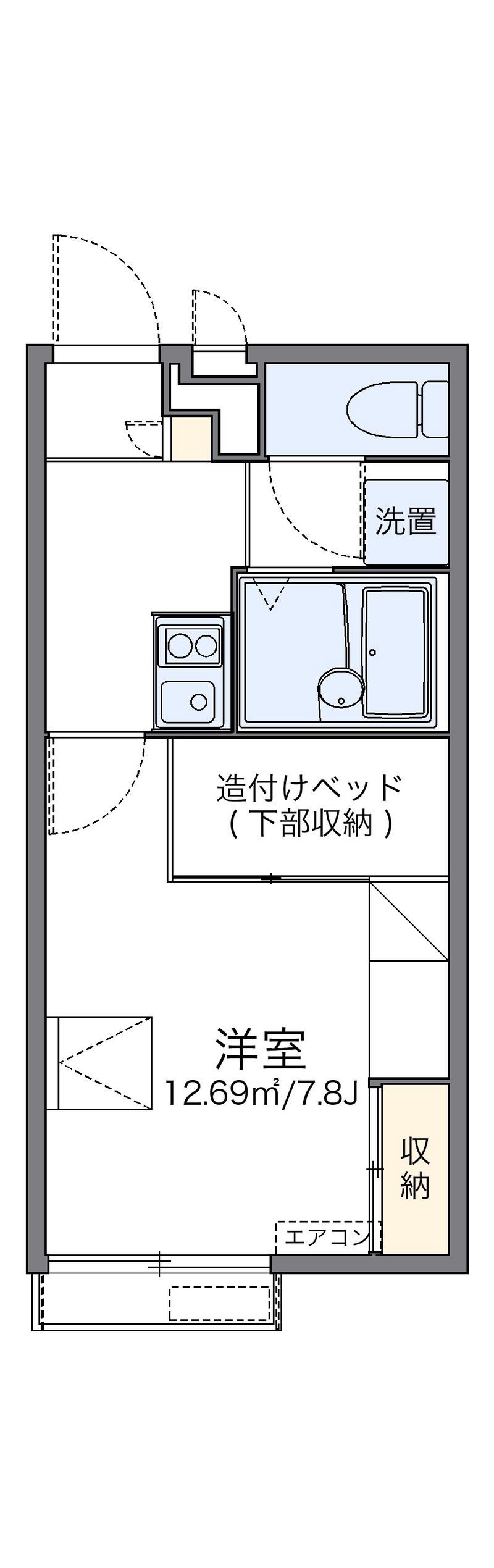 レオパレステイルザウエスト 間取図