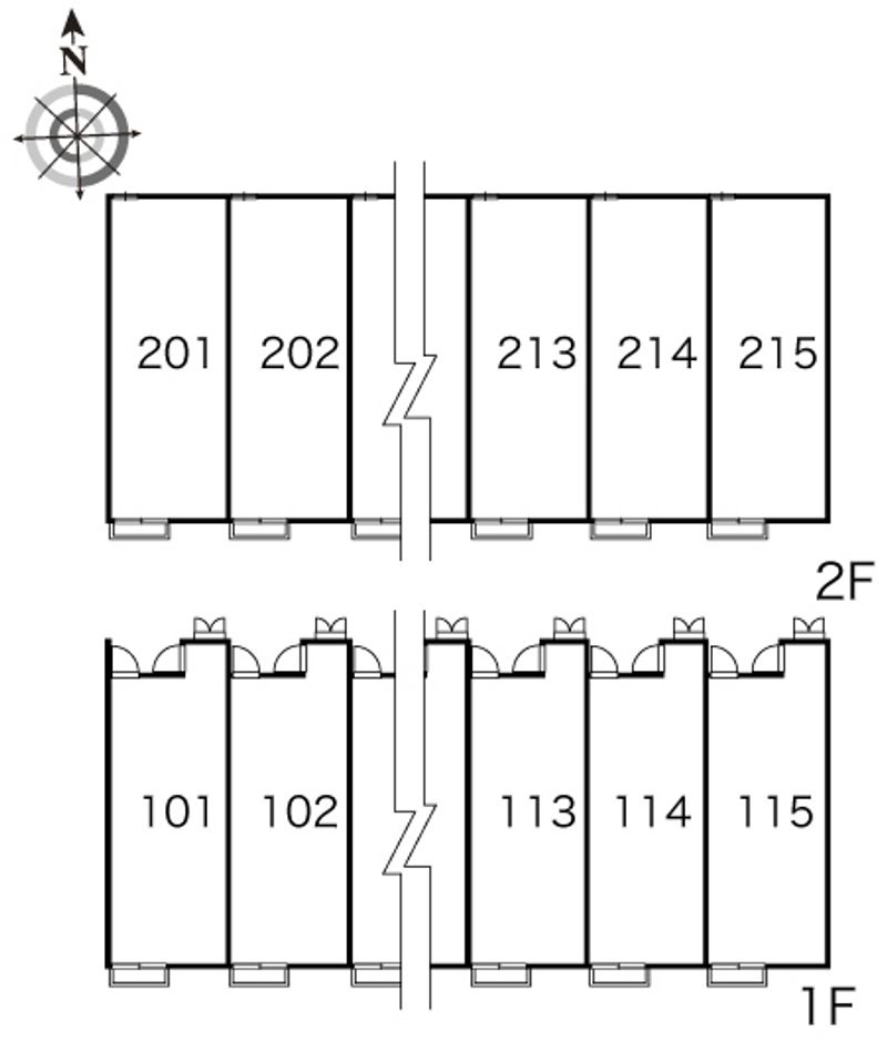 レオパレスゴールドイースト 間取配置図