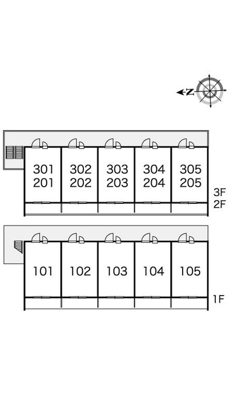 レオパレスフィオーレ石神井台 間取り配置図