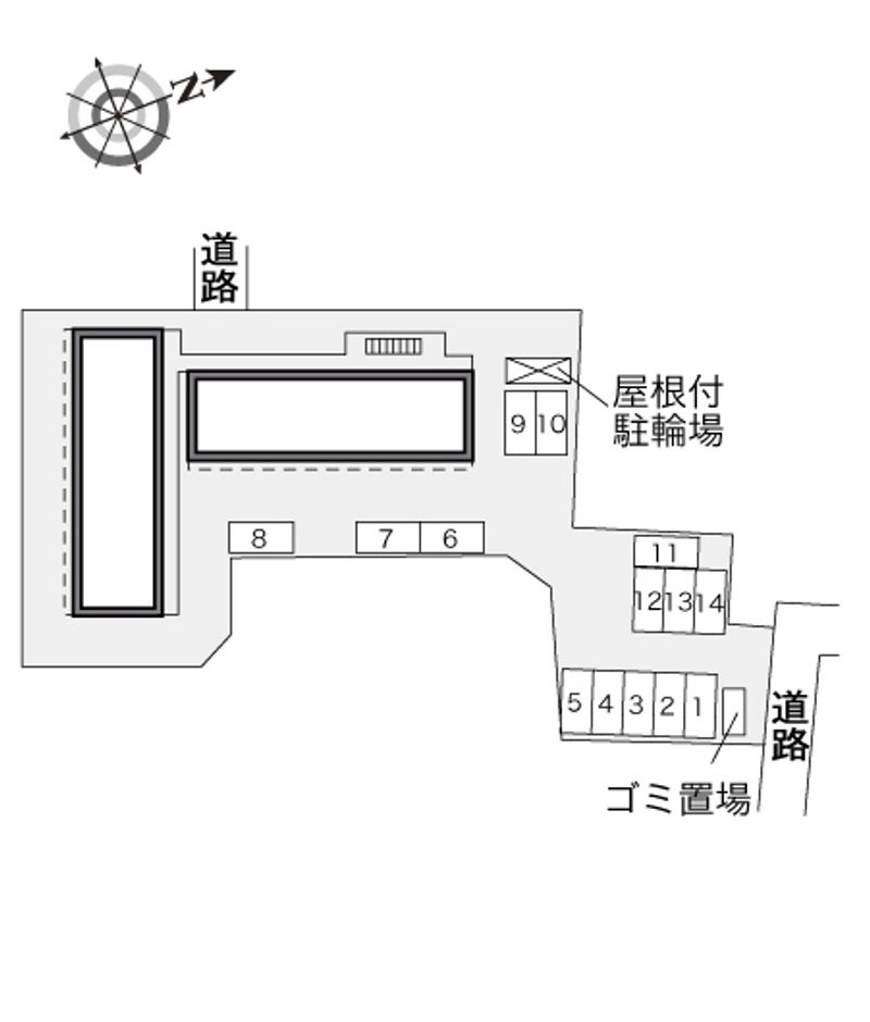 レオパレスヒルウイング 駐車場