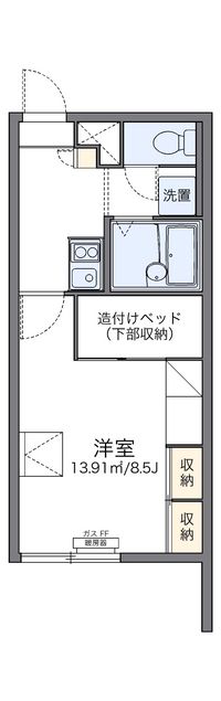 レオパレスドミール湯川Ⅱ 間取り図