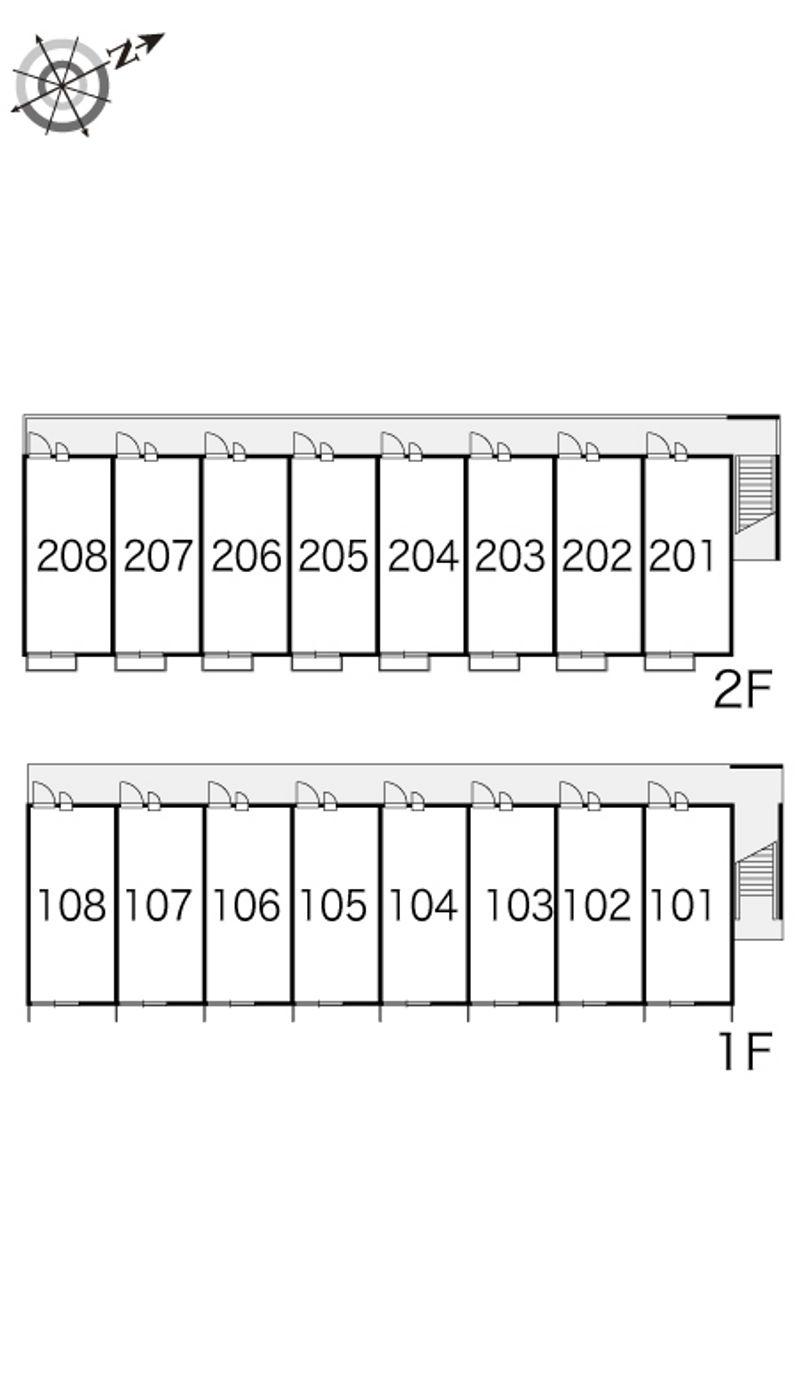 レオパレスわたらせ０２ 間取配置図