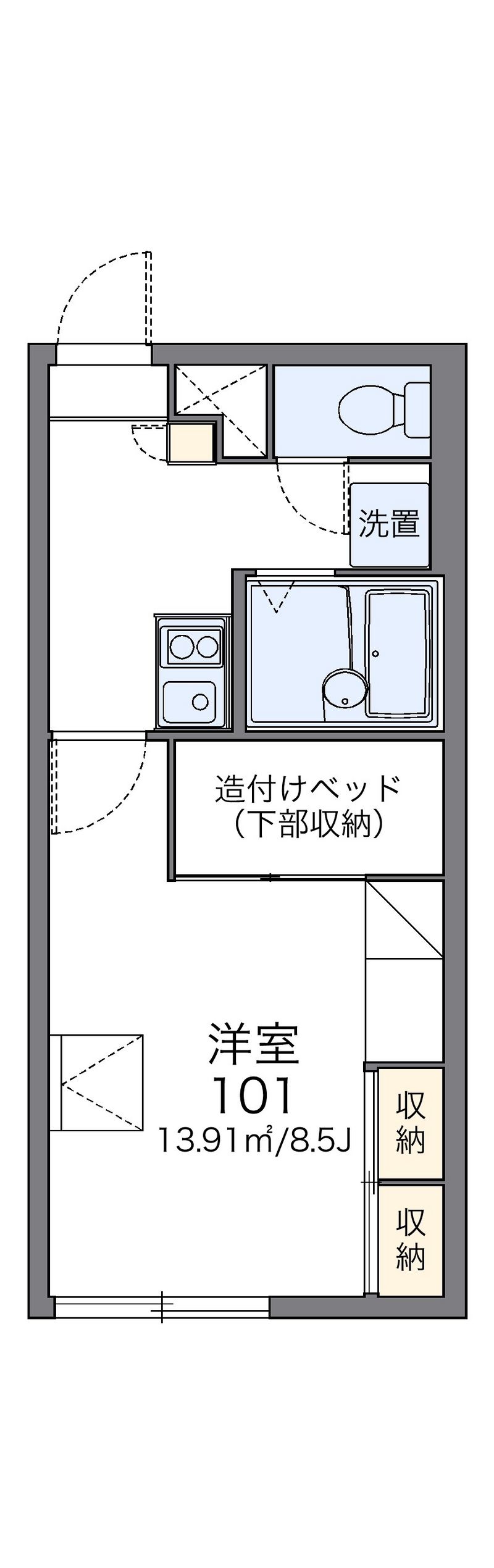 レオパレスコアハイツ 間取図