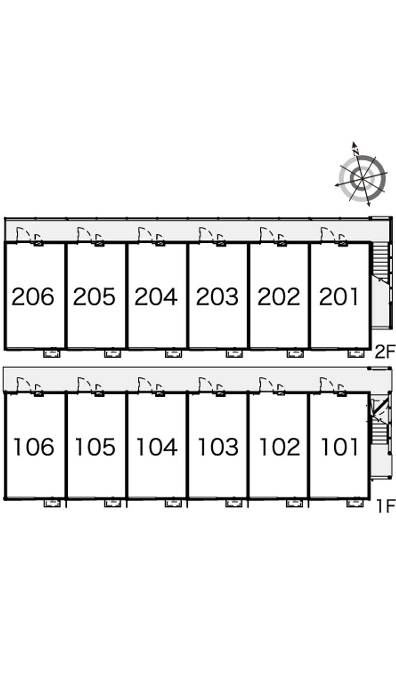レオパレスアムールコート 間取配置図