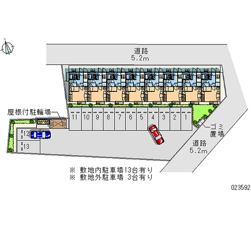 レオパレスイーストポケット 月極駐車場