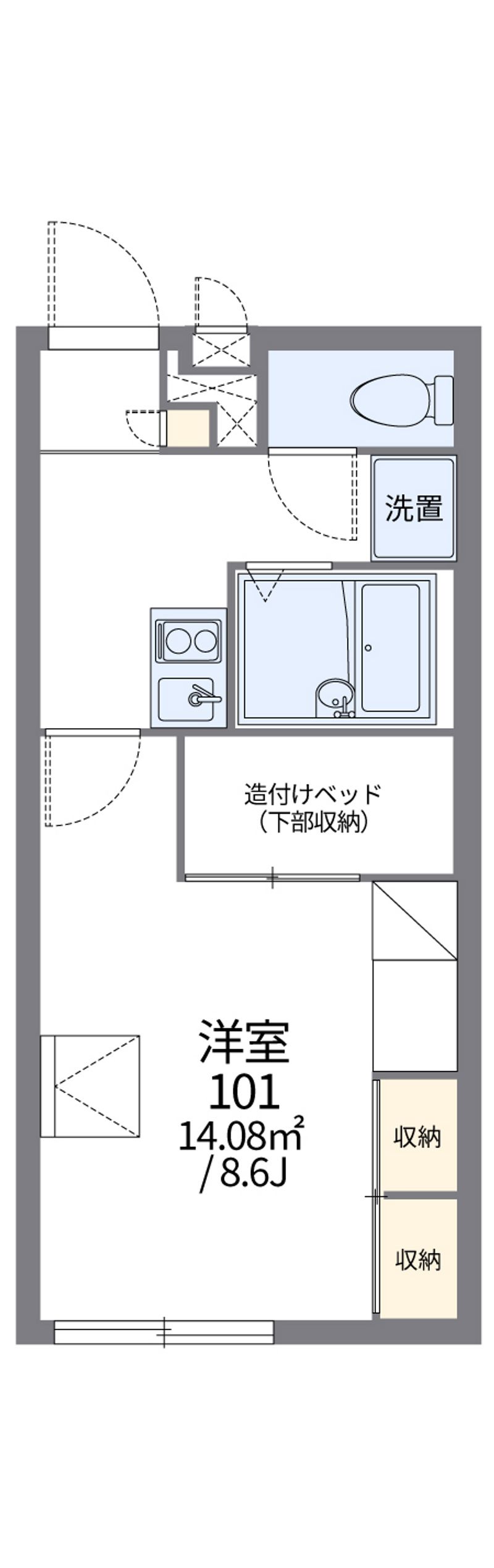レオパレスやすらぎ 間取図