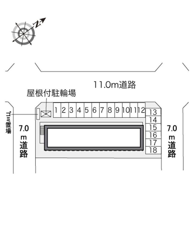 レオパレスシャトル千歳 配置図