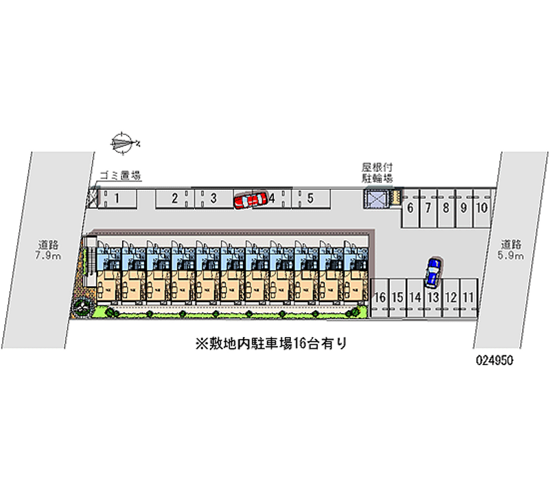 レオパレスイースト文京 月極駐車場