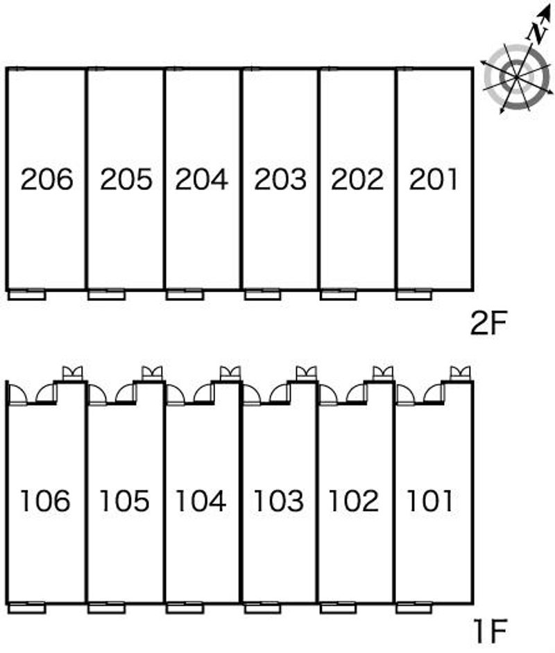 レオパレスジュネスⅢ 間取配置図