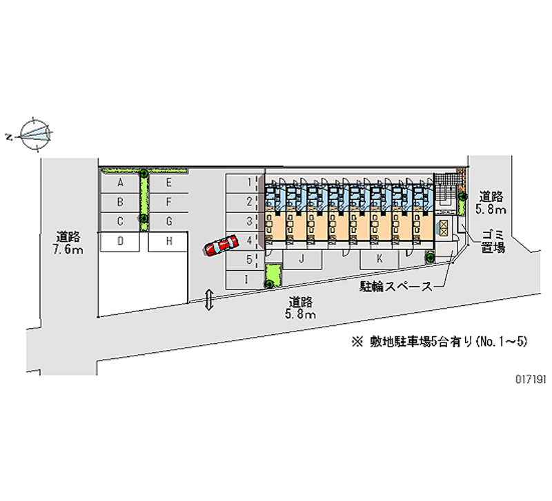 レオパレスＯＨＮＯ 月極駐車場