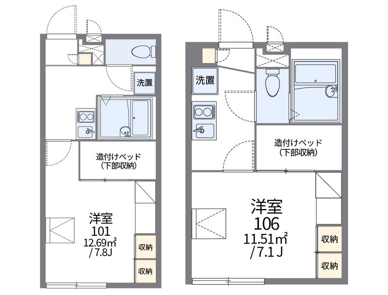 レオパレスリバーサイド　コート 間取図