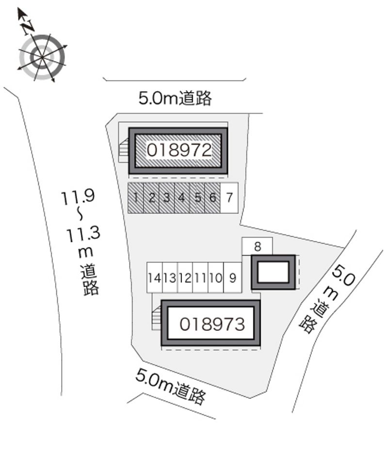 レオパレスサンスクリットササＡ 配置図