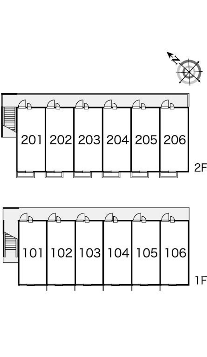 レオパレスアルブルⅡ 間取り配置図