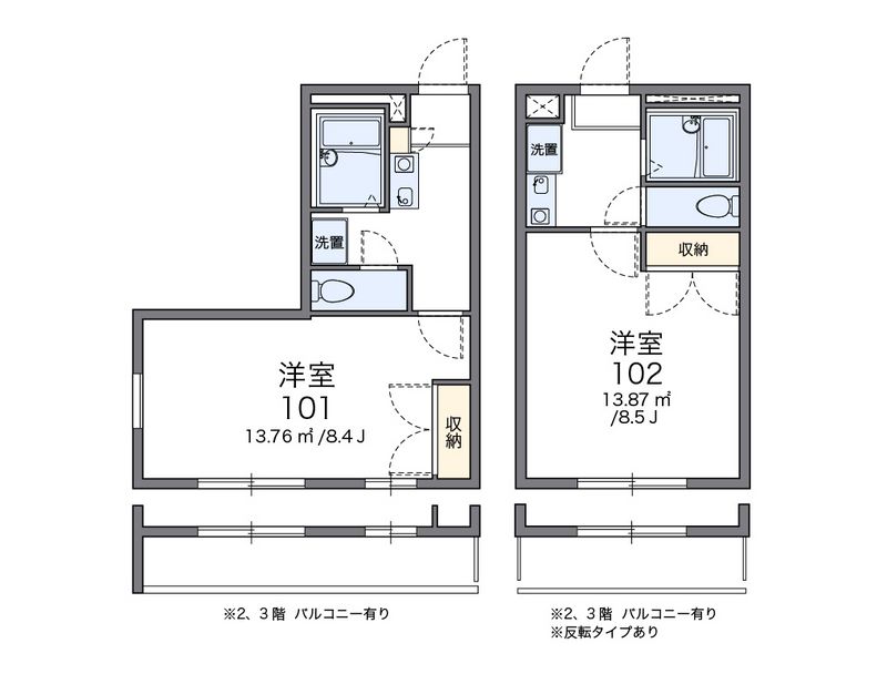 レオパレスサクセスⅠ 間取図
