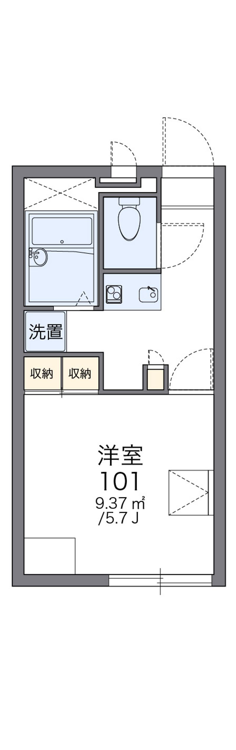 レオパレス甲東 間取図