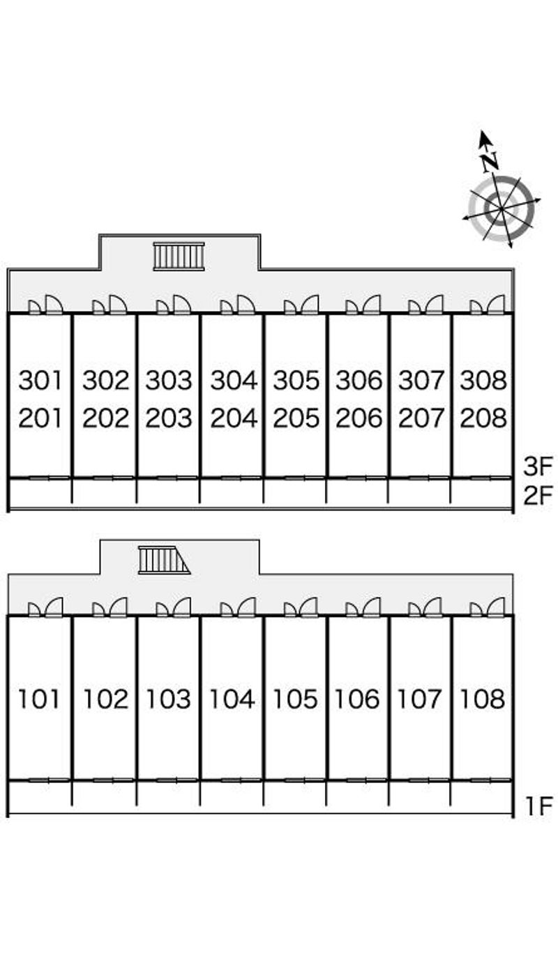レオパレス上社ＬＡ１ 間取配置図