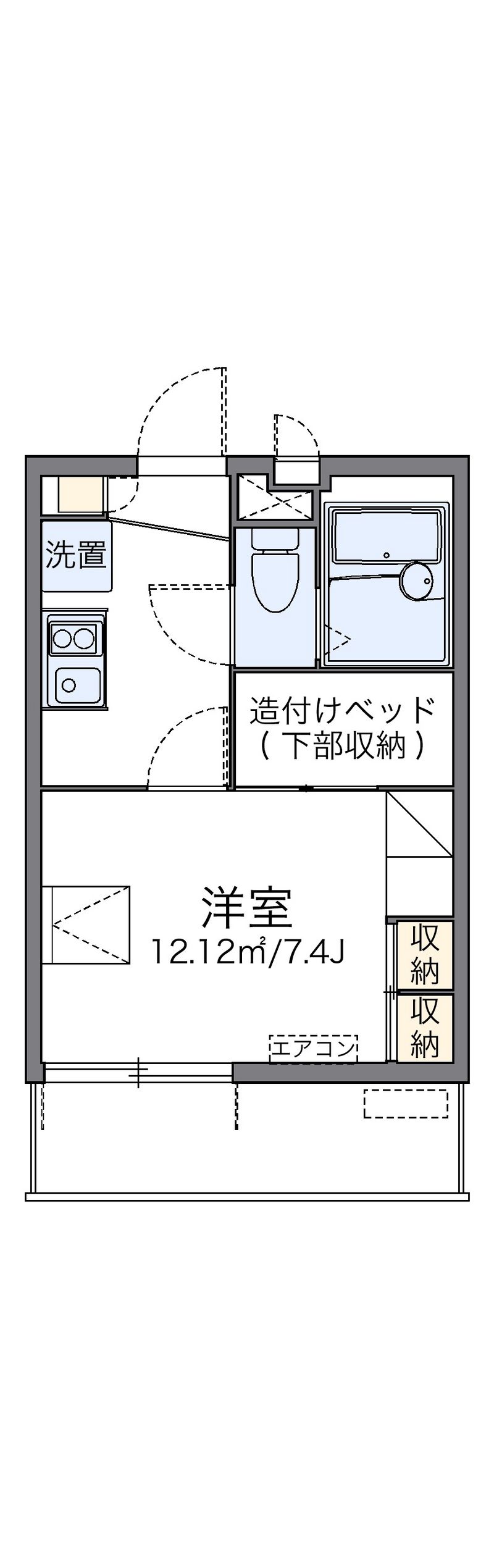 レオパレスオーテスワン 間取図