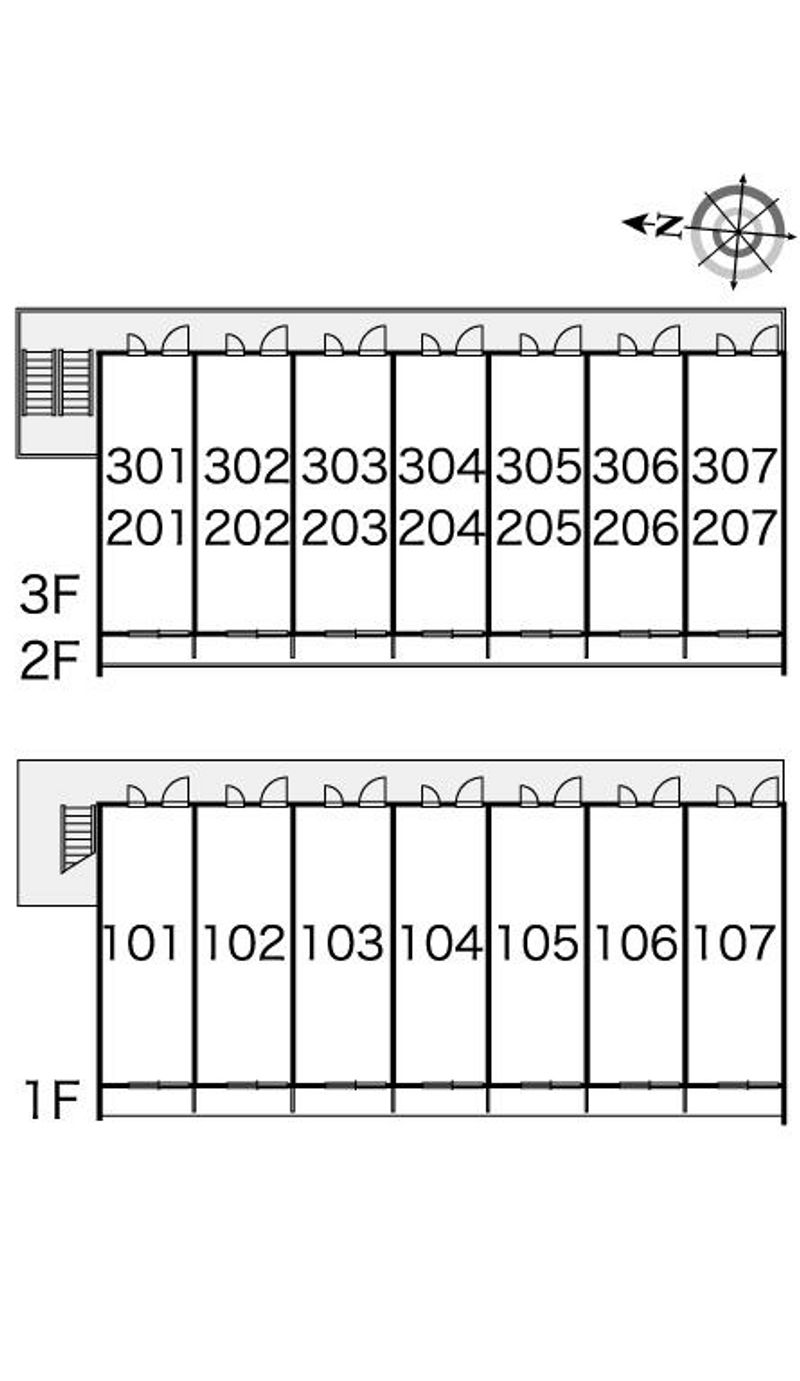 レオパレス田代南 間取配置図