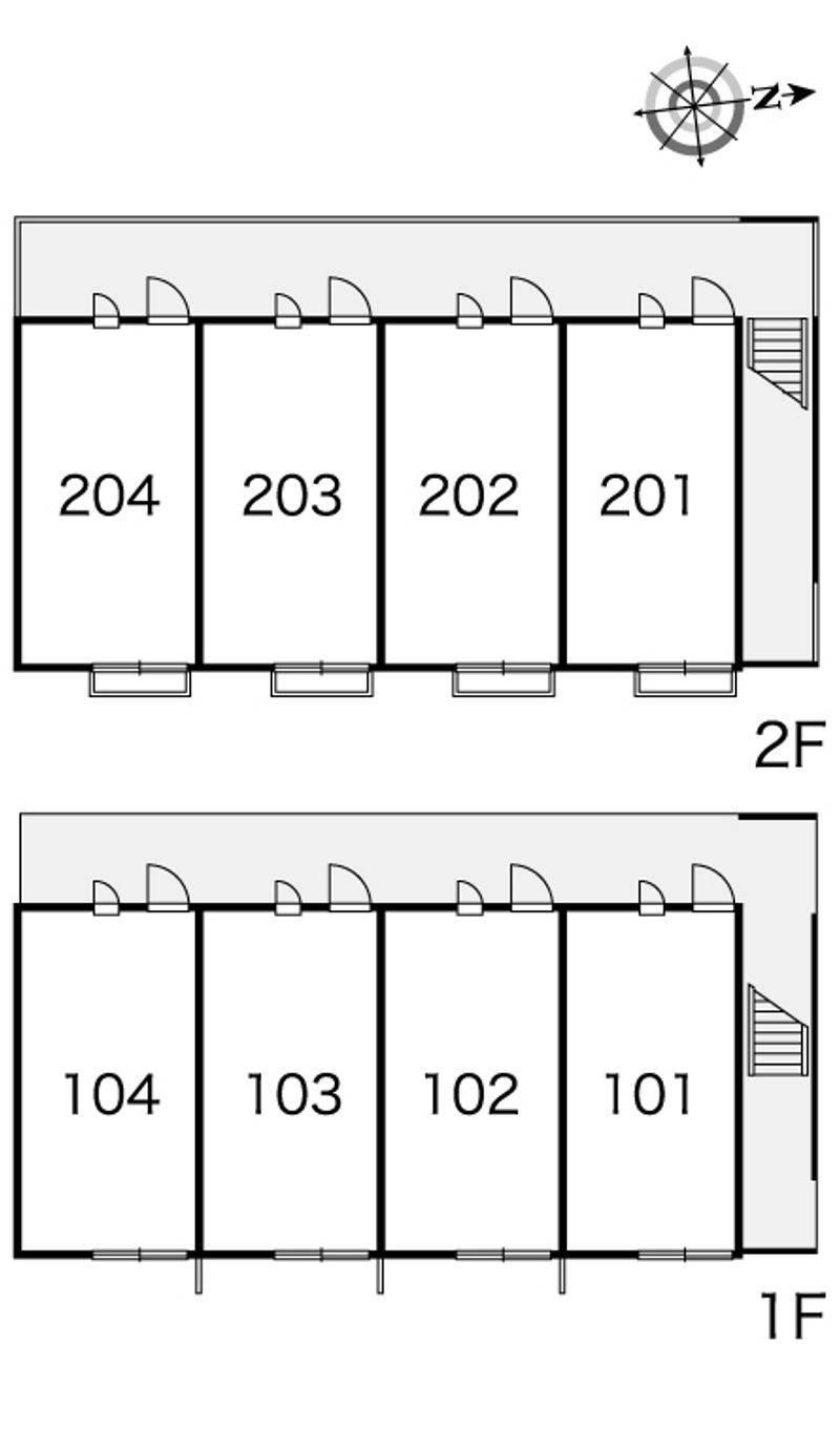 レオパレスサンモール　Ⅱ 間取り配置図