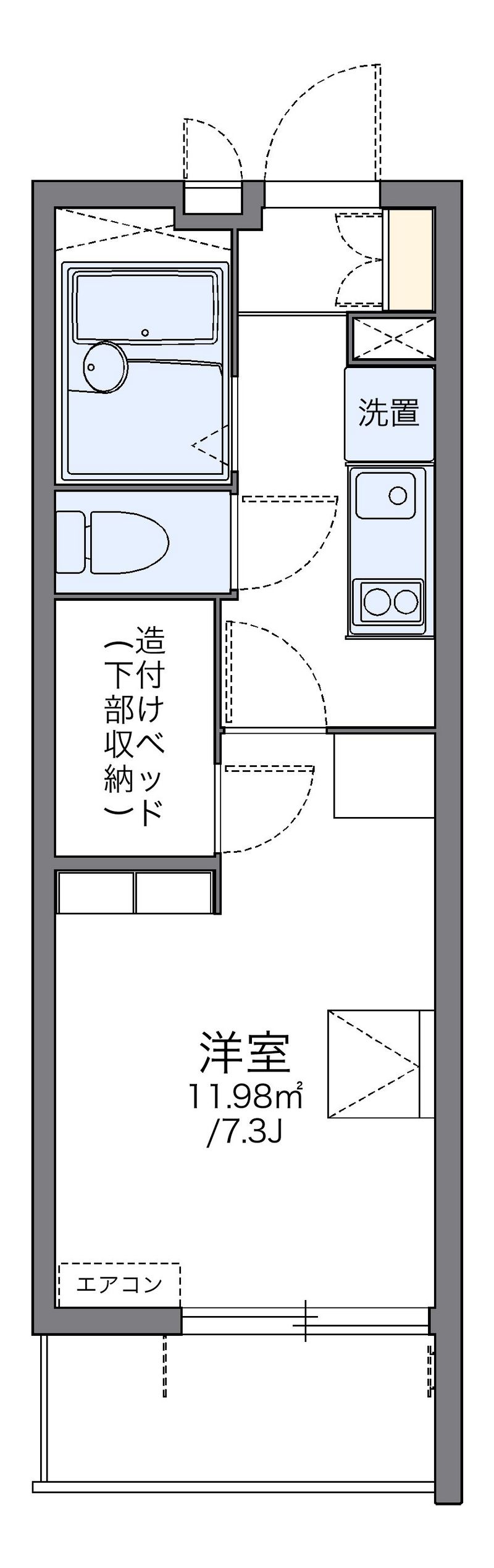 レオパレスモンブラン 間取図