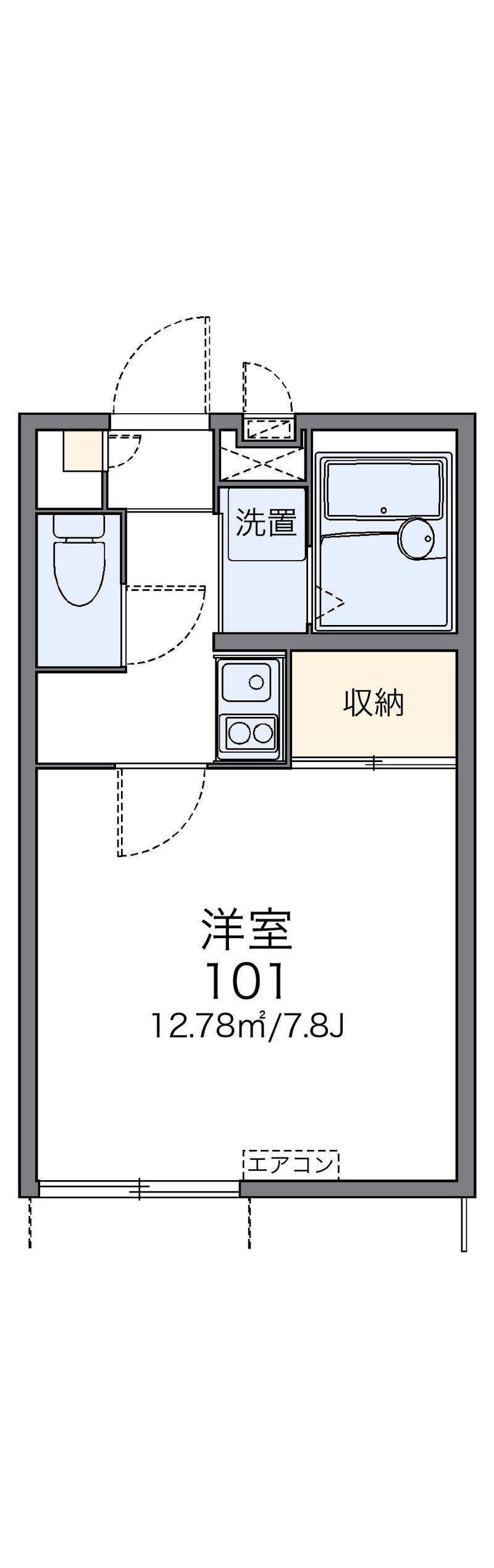 レオパレスアイビス　Ａｙａ 間取図