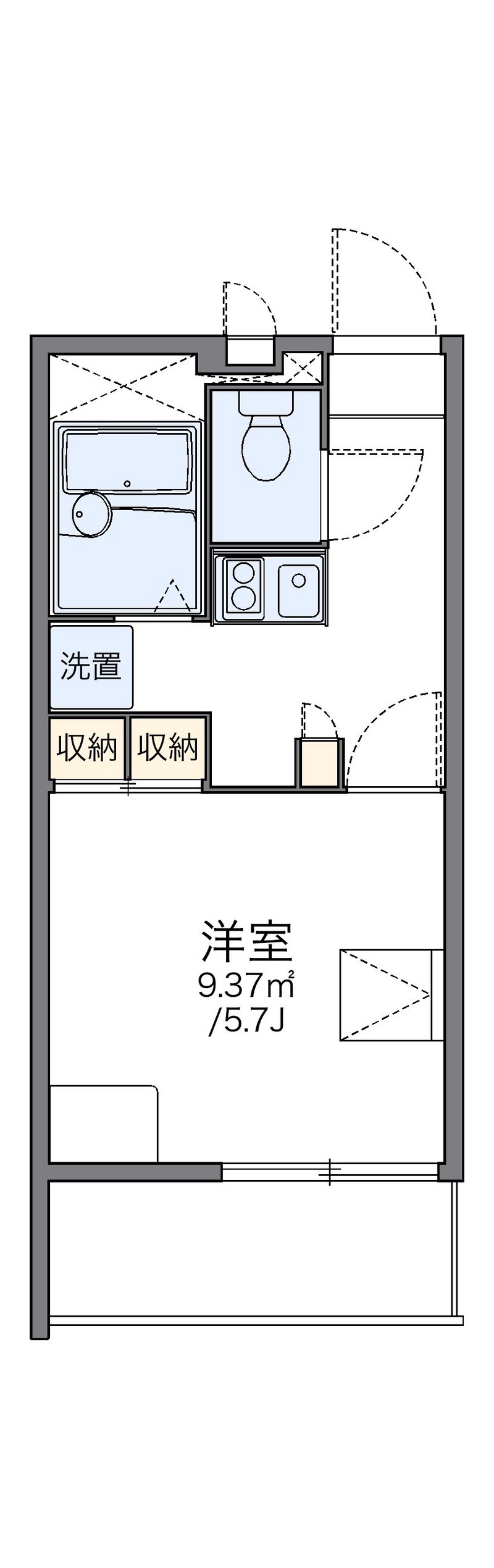 レオパレス平野南 間取図