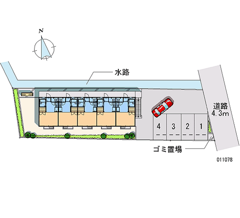 レオパレス中町 区画図