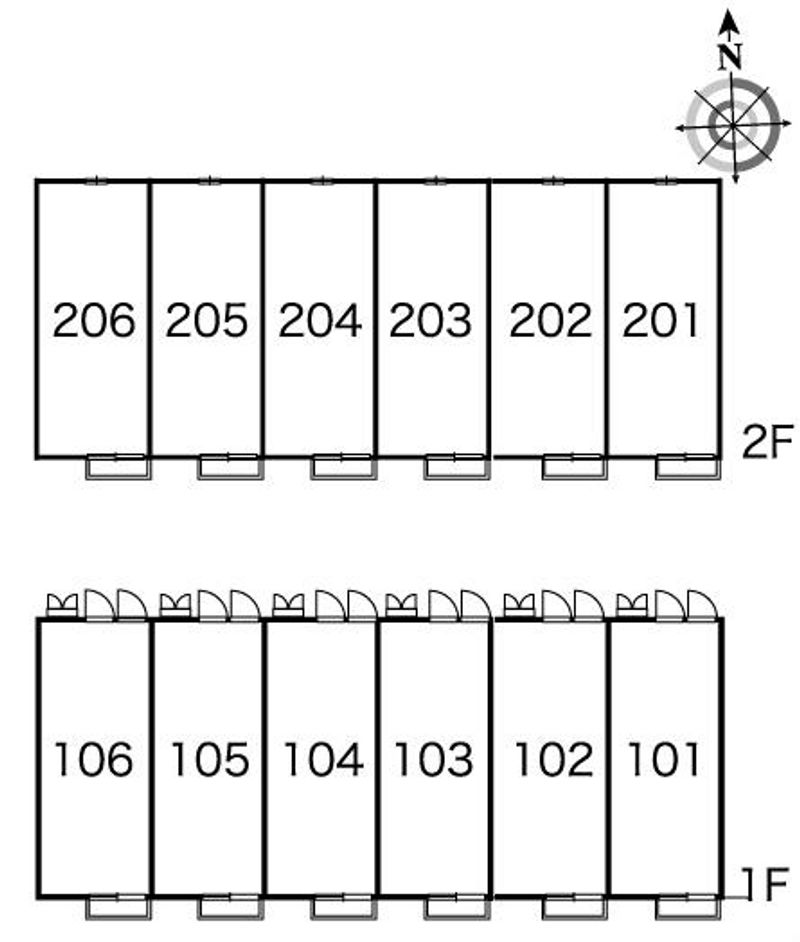 レオパレスメープル 間取配置図