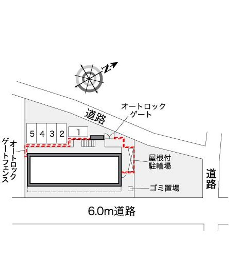 レオパレスグレイス龍禅寺 配置図