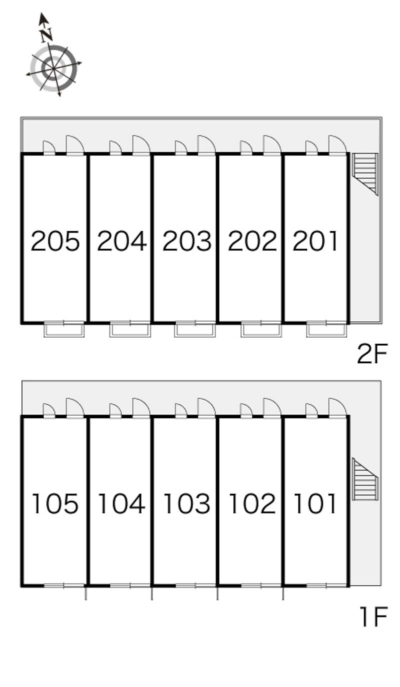 レオパレスＡ　Ｉ　Ⅱ 間取配置図