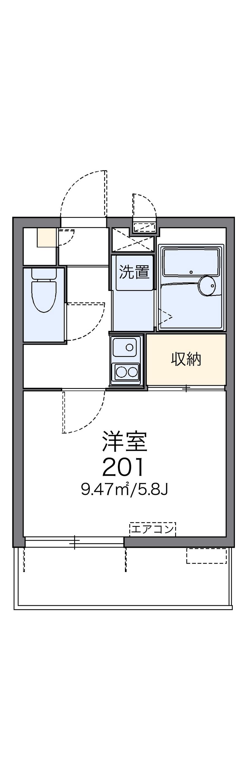 レオパレスパルフェタムール北沢 間取図