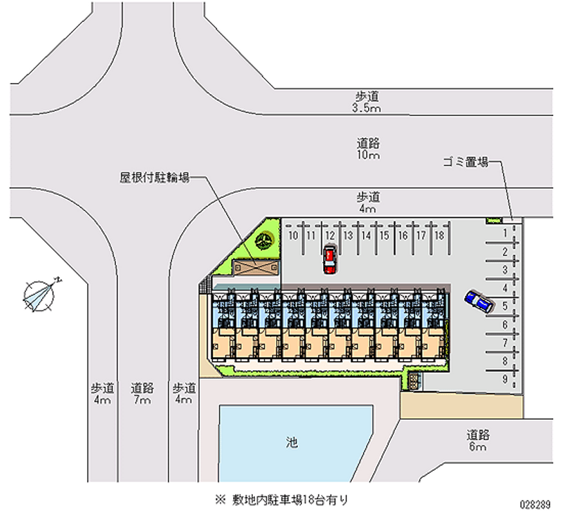 レオパレスうれしの 月極駐車場