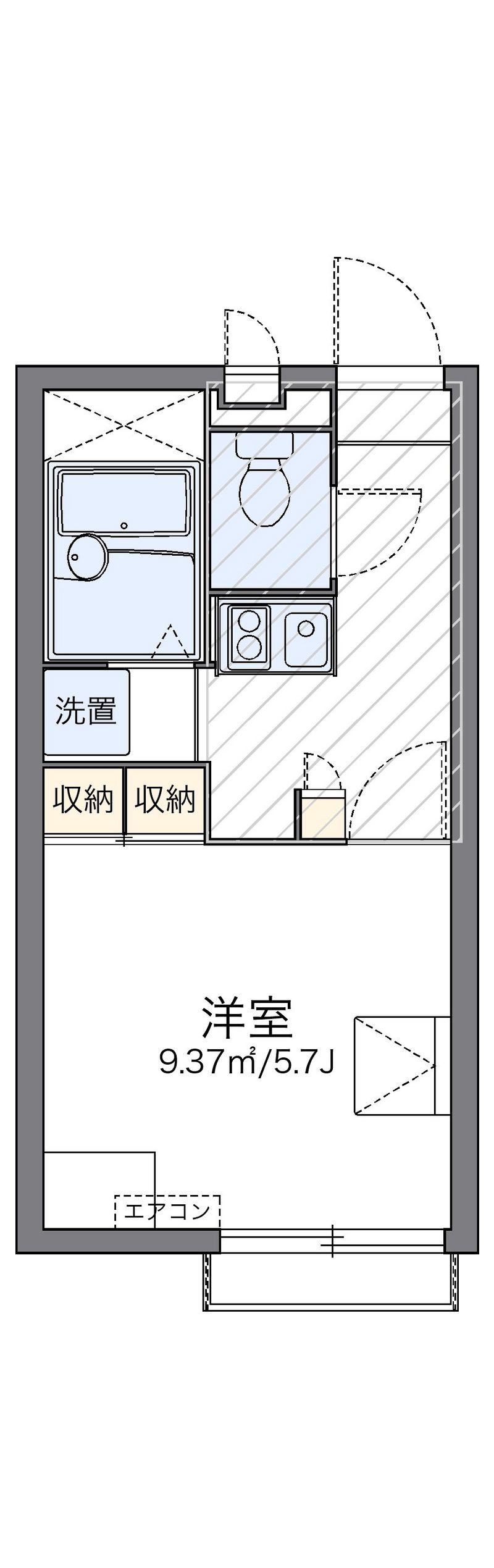 レオパレスフローラⅡ 間取図